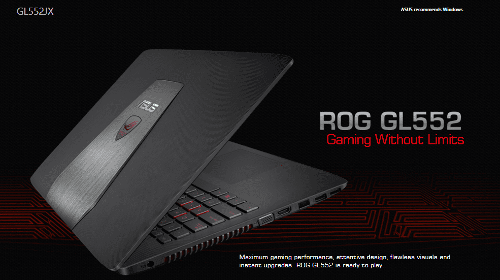 Laptop Asus ROG GL552J (Hỏng Pin)